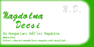 magdolna decsi business card